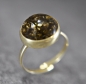 Preview: 925 Silber - Echtes Moos - Ring - Verstellbar - Natur Inspiriert - 14K Vergoldet - Naturschmuck - Handmade - Unikat - Geschenk für Sie